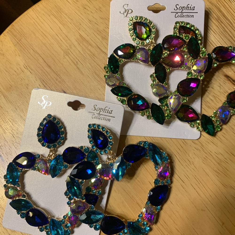 Rhinestone Earring Bundle - image 1